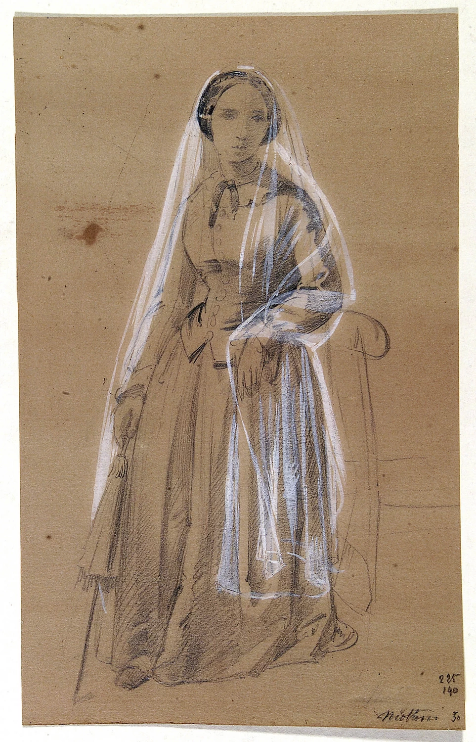 Figura femminile con velo
